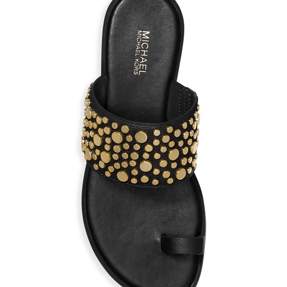 NWT Michael Kors Sonya Flat Leather Sandals - Picture 5 of 5